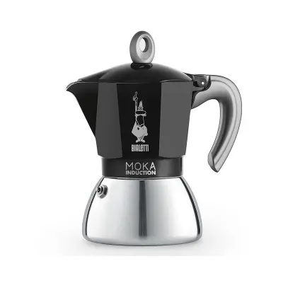 BIALETTI Moka Induction kafetiera za 4 skodelice črna