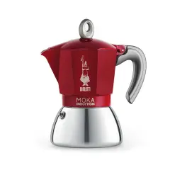 BIALETTI MOKA INDUCTION kafetiera za 4 skodelice rdeča