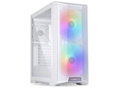 LIAN LI LANCOOL 215, ATX, Midi-Tower, aRGB računalniško ohišje kaljeno steklo, belo