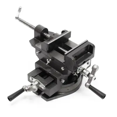 Strojni križni primež 2-osni 100mm vrtljiv