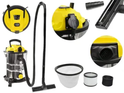 Industrijski mokro – suhi sesalnik 25L z vtičnico 1800W + dodatki