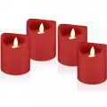 GOOBAY LED 7.5x10cm set 4 rdeča namizna sveča