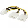GOOBAY 51360 napajalni ka bel / adapter za PC grafično kartico; 6-pin PCI-E/PCI Express adapter