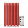 GOOBAY LED rdeča palčna sveča 2.1x24cm set 5