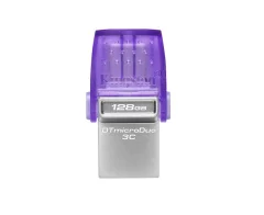 KINGSTON USB C & USB DISK 128GB DT microDuo3G3, 3.2 Gen1, OTG, plastičen s pokrovčkom