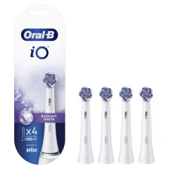 ORAL-B iO Radiant White nastavki za zobno ščetko, 4 kos, beli