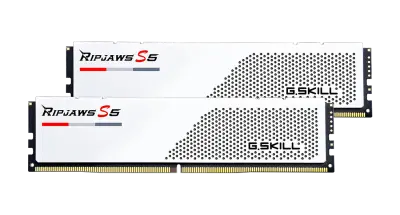 G.Skill Ripjaws S5 32GB Kit (2x16GB) DDR5-5200MHz, CL36, 1.20V, WHITE