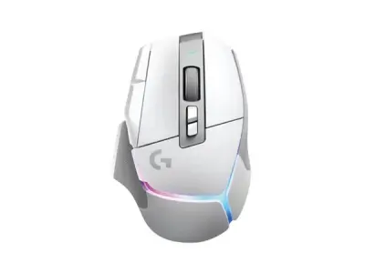 LOGITECH G502 X PLUS, brezžična gaming miška, bela