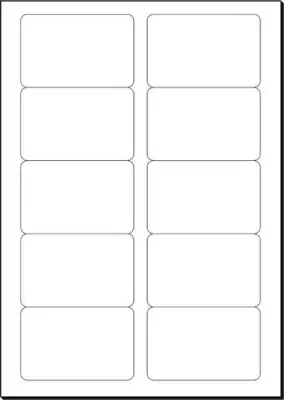 Papir za izdelavo vizitk, zaobljene, A4 225g 85 x 55mm LP798 -100 vizitk