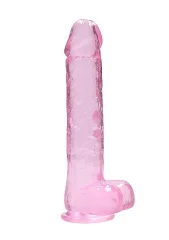 DILDO Realrock Crystal Clear Pink 9