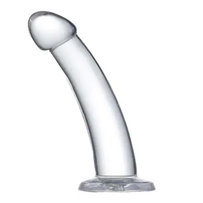 DILDO Glazed Curved Crystal 16 cm