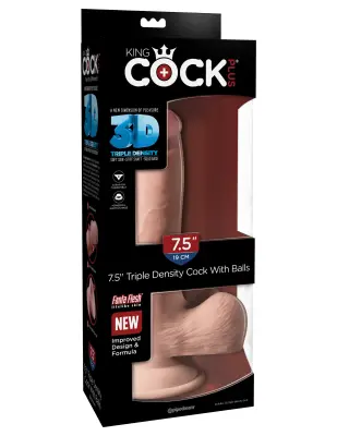 DILDO King Cock Plus Triple Density With Balls 7,5