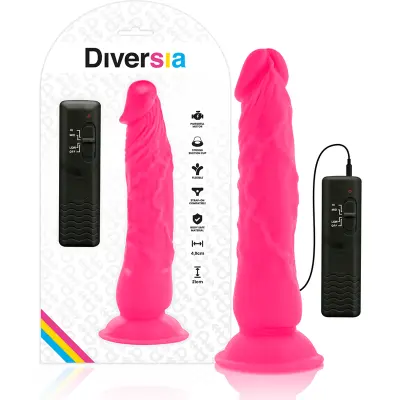 VIBRACIJSKI PENIS Diversia Flexible Pink (21 cm)