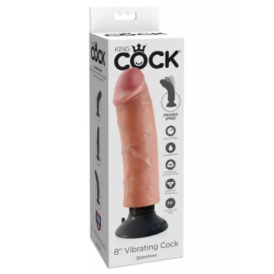 VIBRACIJSKI PENIS King Cock 8"