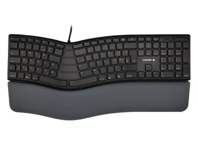 CHERRY KC 4500 ERGO tipkovnica, črna, USB, UK SLO g.