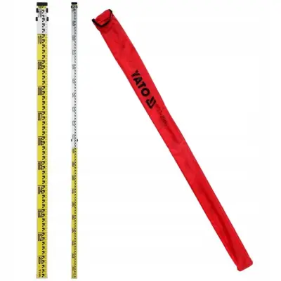 Teleskopska nivelacijska palica za laserske detektorje 3m