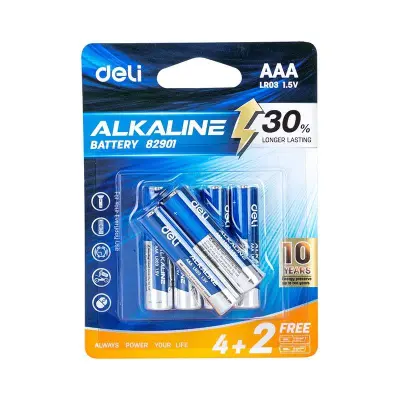 Alkalne baterije AAA LR03 4+2 kos Deli