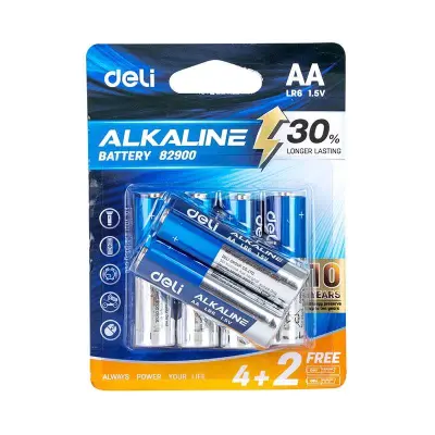 Alkalne baterije AA LR6 4+2 kos Deli
