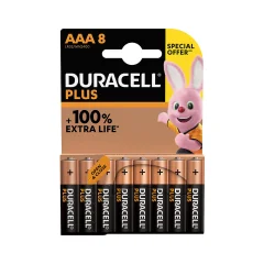 Duracell alkalna baterija AAA Plus +100% Extra life 8/1