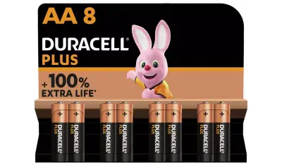 Duracell alkalna baterija AA Plus +100% Extra life 8/1