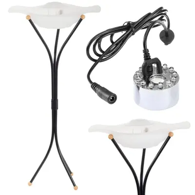 Dekorativa bela LED svetilka z meglo na stojalu 85cm