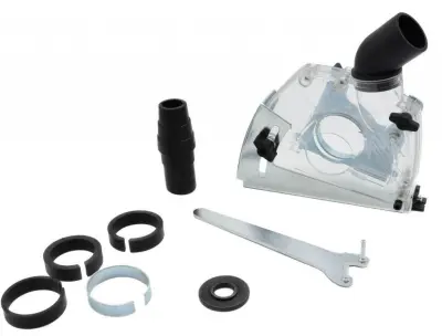 Odsesovalni nastavek za kotni brusilnik 115-125mm – prozoren za rezanje