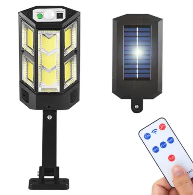 Solarna 59 LED COB cestna svetilka s PIR sezorjem gibanja + upravljalnik