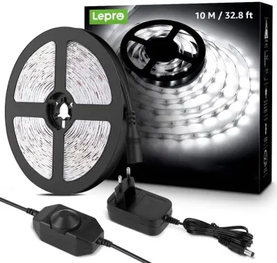10m Set bel 6000K LED trak IP20 + zatemnilnik