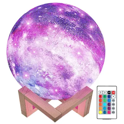 Akumulatorska LED RGB 3D luna z daljinskim upravljalnikom 19cm
