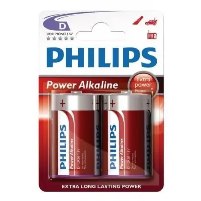 2x baterija Philips LR20 – alkalna