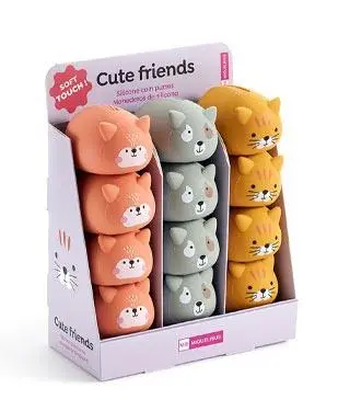 Displej z12 silikonskimi drobižnicami ANIMALS CUTE B2FUN