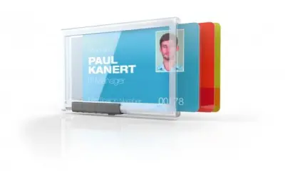 Durable Ovitek za magnetne kartice PUSHBOX za tri kartice, 10 kos