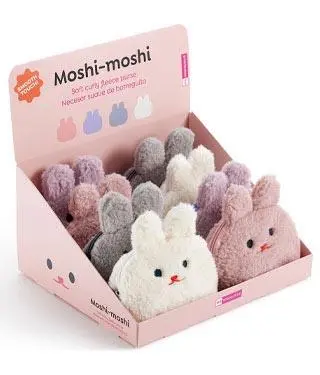 Displej z 8 plišastimi drobižnicami FLUFFY B2FUN