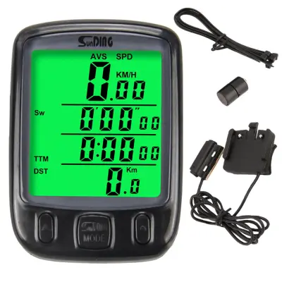 Vodoodporen LCD kolesarski računalnik – merilnik hitrosti