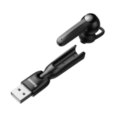 Bluetooth brezžična slušalka 5.0 USB – črna Baseus