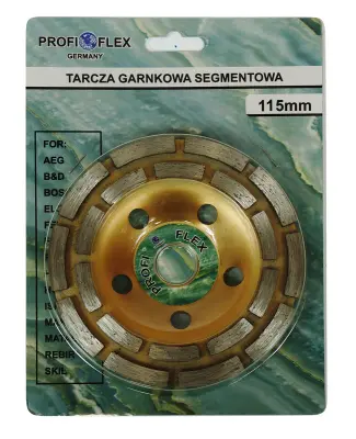 Segmentirana diamantna plošča za brušenje betona 115mm