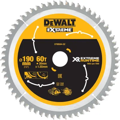 LIST ZA KROŽNO ŽAGO 190MMX30MM 60T FLEXVOLT