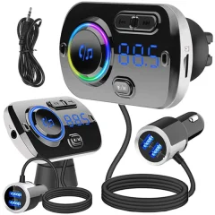 8V1 avto FM oddajnik SD bluetooth 2x USB 12-24V LED RGB