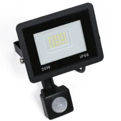 Zunanji LED reflektor IP66  črn 20W + senzor