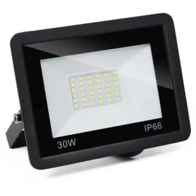 LED 30W reflektor črn 6000K IP66