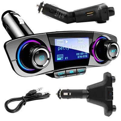 4V1 avto FM oddajnik SD bluetooth 2x USB 12-24V