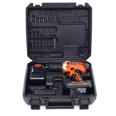 LED Baterijski vijačnik 20V z LCD + set orodja