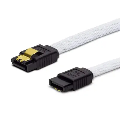 SATA kabel III 30cm pleteni beli