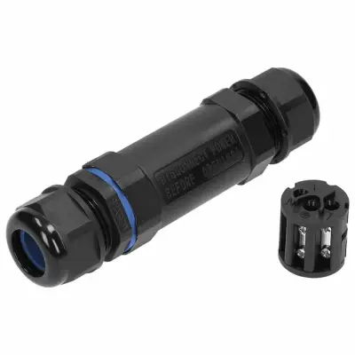 Vodotesna spojka 3x1,5mm2 IP68 črna