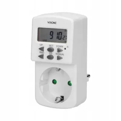 Programator digitalni tedenski 3600W z LCD zaslonom 16 programov