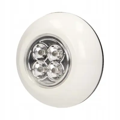 Baterijska LED svetilka na potisk 4 LED hladno bela 3 x AAA