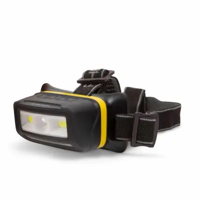 Naglavna / čelna polnilna LED svetilka vodotesna IP65 - Li-ion baterija, s senzorjem gibanja - 4 COB LED