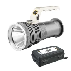 ALU ročna polnilna LED svetilka IP65 5W 2x18650 s polnilnikom