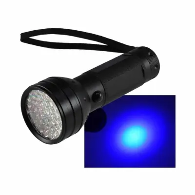 UV žepna baterijska LED svetilka 51 LED črna