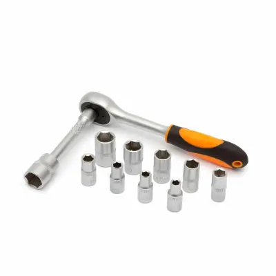 Komplet nasadnih ključev 12 delni 5-13mm z dvosmerno ragljo 1/4" in podaljškom